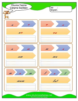 u sesi Grubu Çalışma Sayfaları